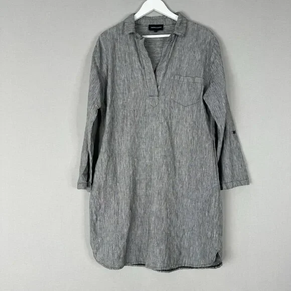 everlane the linen shirt dress The Linen Eyelet Shirtdress